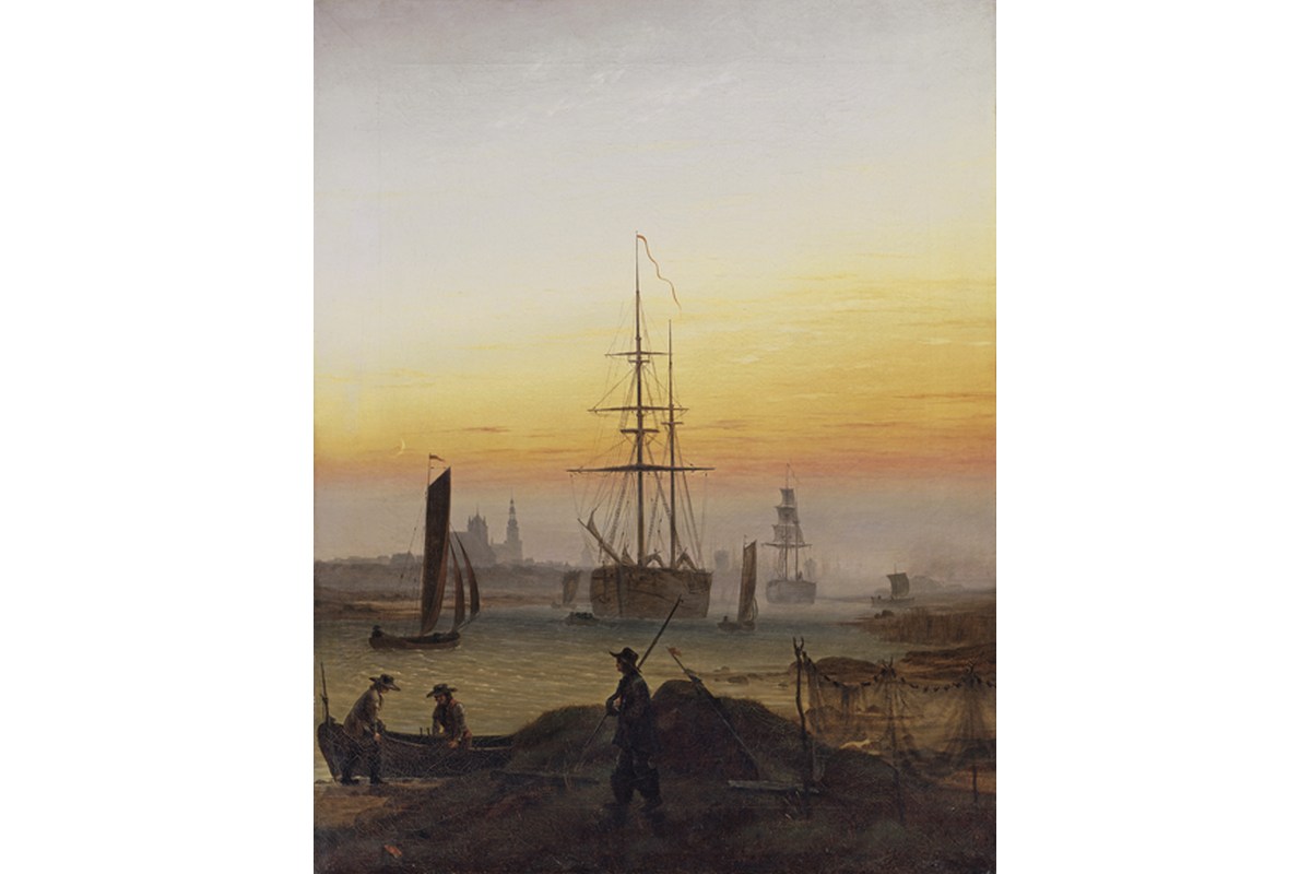Kunstdruck Friedrich, Der Greifswalder Hafen