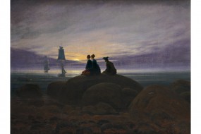 Kunstdruck Friedrich, Mondaufgang am Meer
