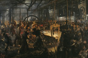 Art print Menzel, The Iron Rolling Mill