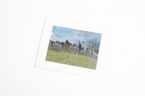 Bild mit Passepartout Monet, Häuser in Argenteuil